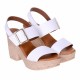 Sandale Dama cu platforma Piele Alba - Vilet Sandale Dama cu platforma Piele Alba - Vilet