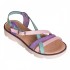 Sandale dama casual talpa joasa Piele Multicolora - Kadi