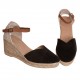 Sandale femei talpa ortopedica Piele Intoarsa Neagra - Kisa