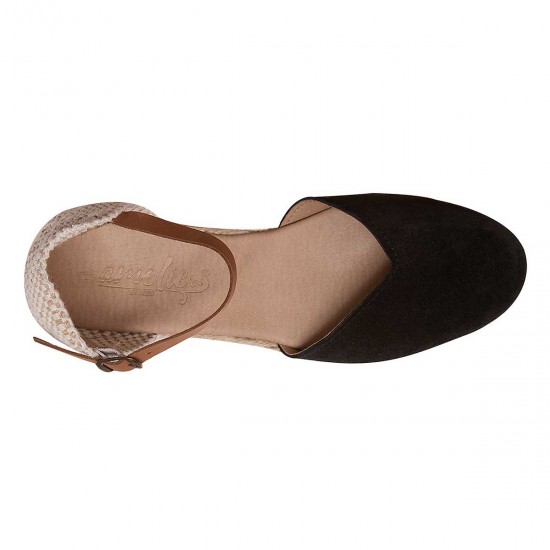 Sandale femei talpa ortopedica Piele Intoarsa Neagra - Kisa