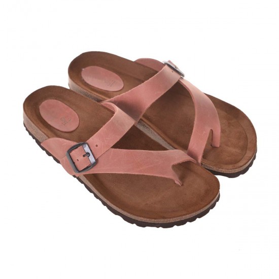 Sandale Dama tip Papuc piele naturala rosie - Taipa