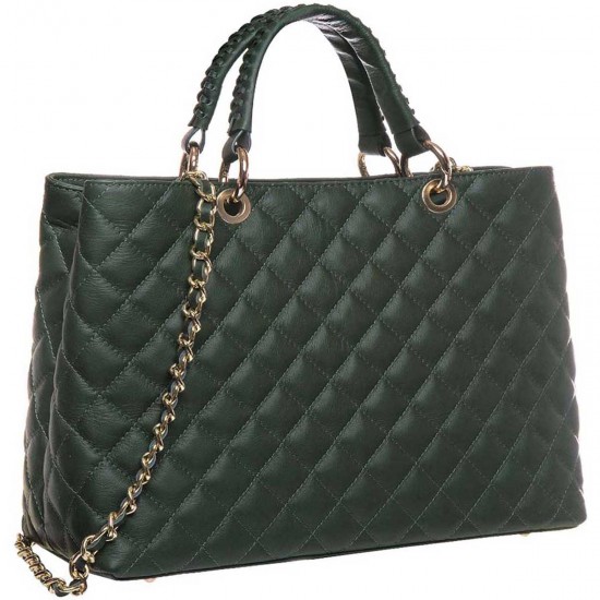 Geanta Piele Verde cu aspect matlasat - Inne