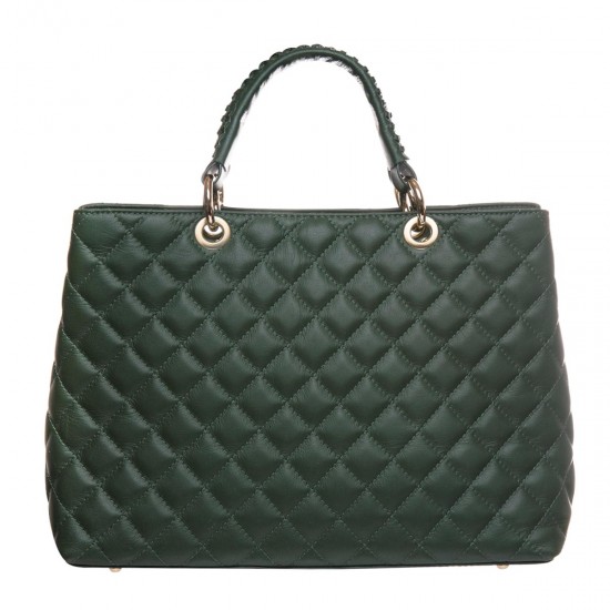 Geanta Piele Verde cu aspect matlasat - Inne